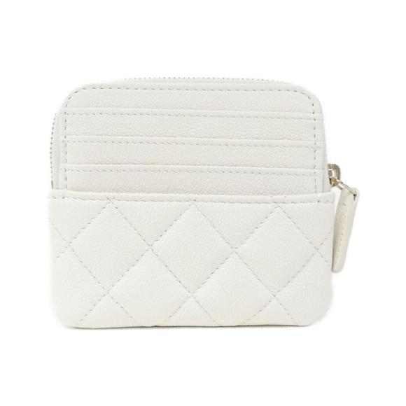 CHANEL Gold & White Caviar Leather Coin Purse - Picture 2 of 3